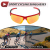 Motorcycle Riding Goggles Red Lens Red Black Frame