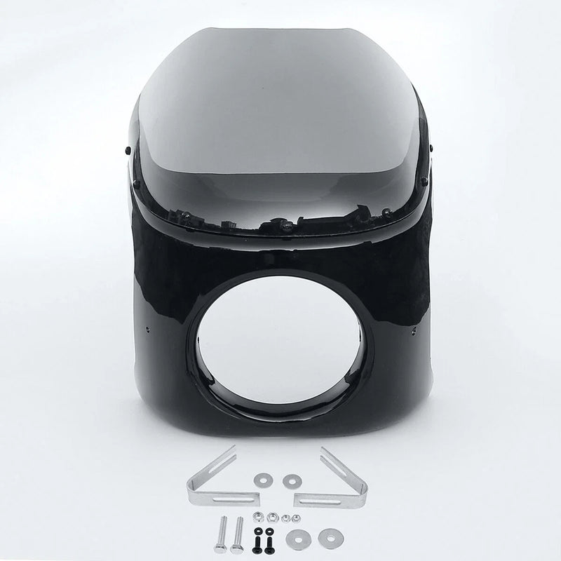 7-inch Round Motorcycle Headlight Headlamp Light Fairing Smoke Windshield Windscreen