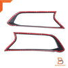 Ford Ranger Matte Black Red Logo Headlight Lamp Cover Trim (2015-2021)