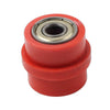 Street Bike Red 8MM Drive Chain Pulley Tensioner Wheel Guide