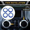Jeep Wrangler JK JKU (2011-2017) Blue AC Vent Dashboard Decoration Rings