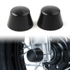 Harley Sportster Dyna Road Glide Black Front Axle Cap Nut Covers (2004-2023)