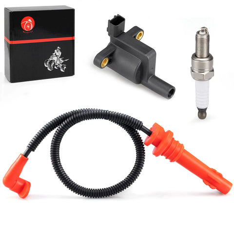 Polaris Ranger 570 Ignition coil w/ Wire Cap & Spark Plug (2012–2019)