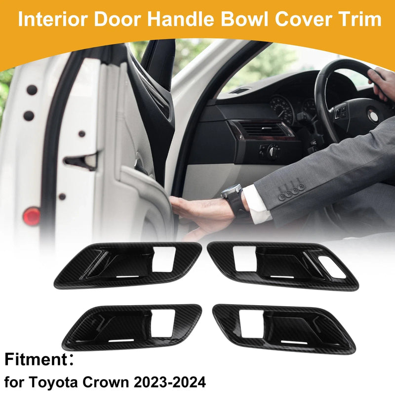 Toyota Crown Interior Door Handle Bowl Cover Trim Carbon Fiber (2023–2024)