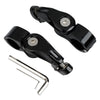 Harley 1-1/4" Black Short Angled Highway Engine Guard Foot Pegs