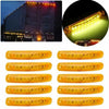 Car Truck Trailer 10 x Amber 9 LED Sealed Side Marker Clearance Lights
