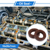 Rotary Shaft Seal FKM Rubber Oil Seal 16x26x7mm Brown 2 Pcs