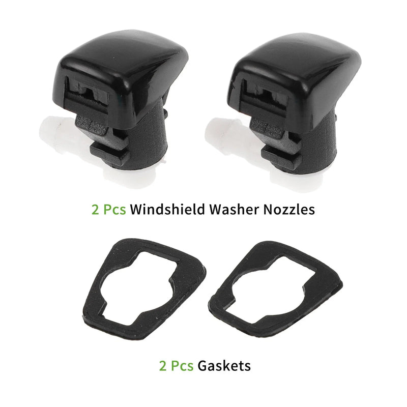 Jeep Cherokee (2014-2017) Black Windshield Washer Nozzle 2 x