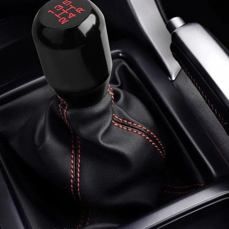 Universal Car Models Black PU Leather Dustproof Shift Stick Cover