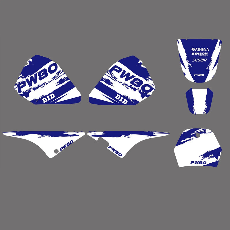 Yamaha PW 80 Graphics Decals Stickers (All Years)