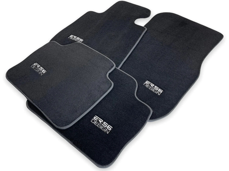 BMW X1 Series F48 Black with Emblem LHD Side Clips Floor Mats (2015-2022)