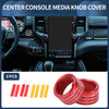 Dodge Ram (2019-2021) 2 x Red Center Console Audio Media Switch Knob Cover