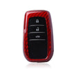 Toyota Fortuner Hilux Prado Red Carbon Fiber Smart Key Case (2015-2023)
