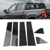 Chevrolet Silverado GMC Sierra 1500 Black Window Pillar Post Door Trim