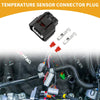 Toyota 2 Pin Temperature Sensor Connector Plug 1 Set Plastic Black