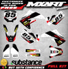 Honda CR 85 EURO RED Stickers Custom Graphics Full Kit (2002-2014)