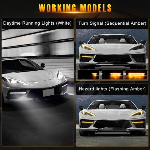 Corvette C8 Stingray Carbon Flash LED Fog Light Bars (2020-2023)