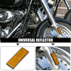 Motorcycle Reflector / 8pcs / Rectangular Stick-on Safety Spoke Reflector Orange