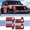 Jeep Wrangler 4 x Car Hardtop Roof Removal Switch Handle Covers (07-17)