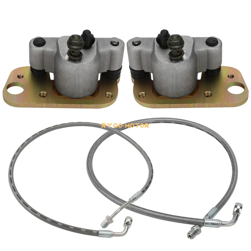Polaris Scrambler 500 2 x Front Brake Calipers & Hose Lines (2005–2009)