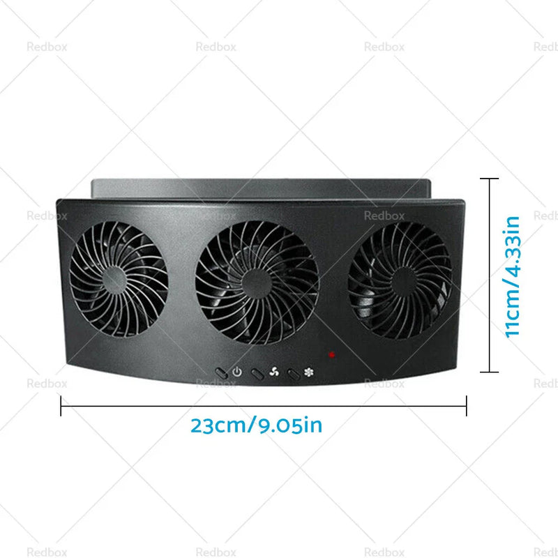 Vehicle Ventilation 3 x Adjustable Car Exhaust Window Fan Cooler