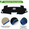 Toyota Camry 2017-2024 Sun Protector Black Blue Dashboard Cover Mat