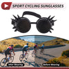 Motorcycle Riding Goggles Black Lens Black Frame Glass ABS Cycling Sunglasses