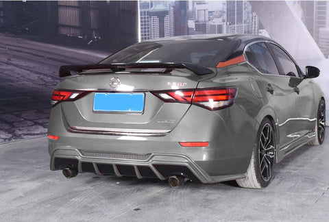 Nissan Sentra 2020-2024 Glossy Black Double Layer Rear Spoiler Wing ABS