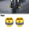 Make Model Pair 2 x Wheel Front Fork Sliders Protection Caps Gold Tone