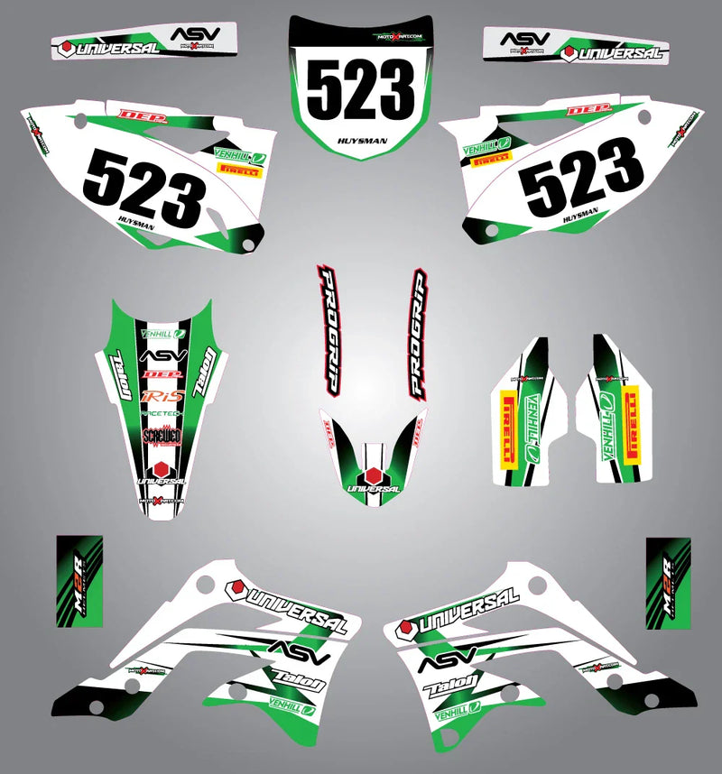 KAWASAKI KXF 450 Custom Graphics STORM Style Full Sticker Kit (2012-2015)