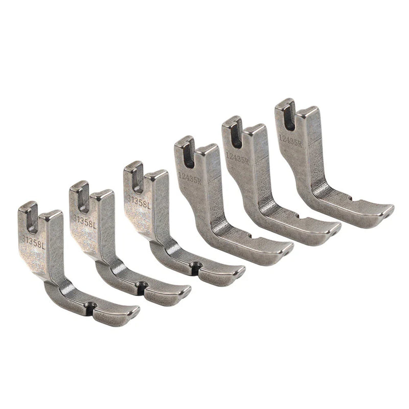 JUKI, BROTHER, HIGHLEAD, SINGER, CONSEW 6 x Zipper Piping Feet