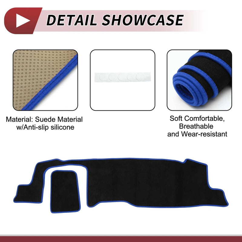 Suzuki Hustler MR52S MR92S (2020-2021) Black Blue Dashboard Cover Mat