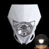 Honda CR250, Suzuki DR100, DR200 White Headlight Lamp (1990-2007)