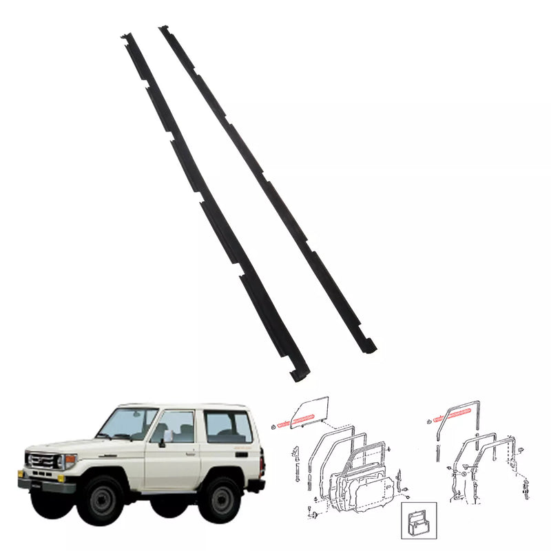 Toyota Land Cruiser HZJ79 VDJ76 FRT Door Glass Outer Weatherstrip