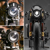 Cafe Racer Motorcycle 6.5" LED Headlight & Spiral Side Mount Bracket