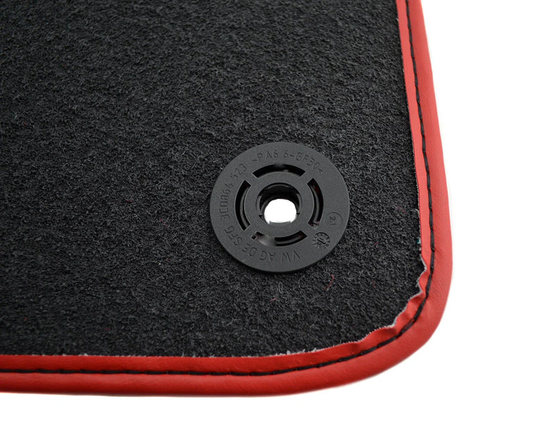 Bentley Bentayga with Custom Emblem Tailored Red Floor Mats (2016-2023)