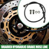 70cm Motorcycle Braided Hydraulic Brake Line Oil Hose Black Army Green