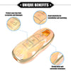 Porsche Cayenne Button Smart Key Fob Case Cover TPU Orange (2011-2018)
