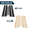 Toyota Prius (2005-2009) Black 6 Pcs Door Pillar Window Trim