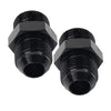 Universal 2 x Black Aluminum AN10 Flare to 6AN ORB Male Fitting Adapter