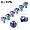 Motorcycle Bike 6 x M6x30mm Alloy Torx Head Screws