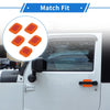 Jeep Wrangler JL (2018-2022) - ABS Orange 5 Pcs Door Bowl Cover Trim