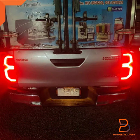 Toyota Hilux Ute Smoke GR Sport LED Red Tail Lamp Welcome Light (15-24)