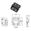 Constant Torque Hinge 1.0 N•m 1.57 X 1.50 Inch 4 Holes Black