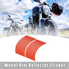 Motorcycle Car Bike 16pcs 12" Wheel Rim Sticker Reflective Strips Red
