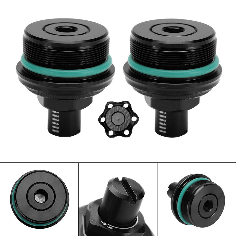 Yamaha MT-03 2 x Fork Preload Adjustment Screws Black (2019-2023)