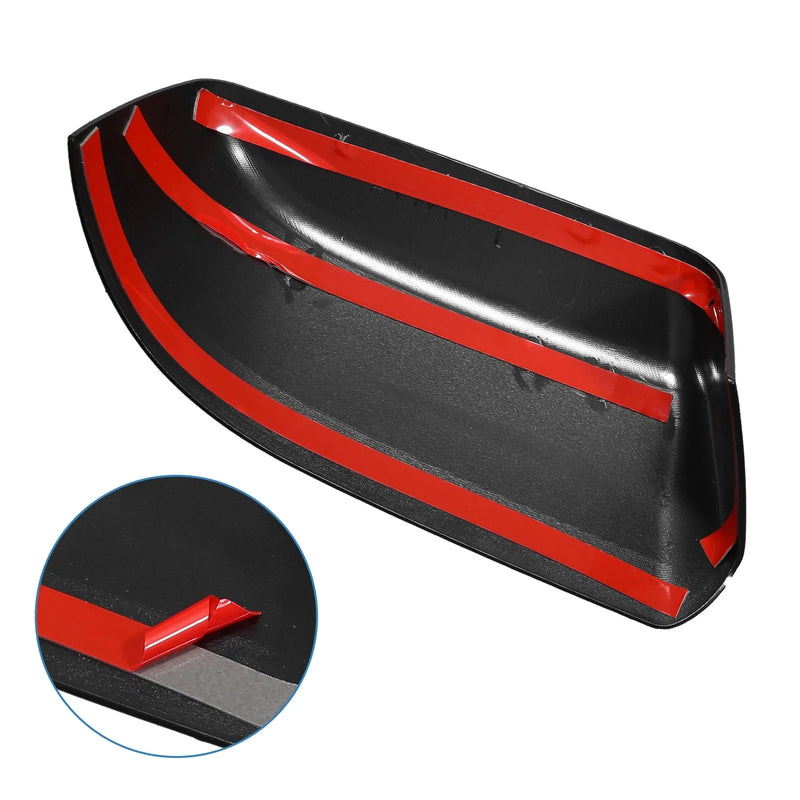 Chevy Suburban Tahoe GMC Gloss Black Top Half Mirror Cover Overlay