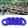 Car Oil Seal / 30x43x10mm 5 Pcs / Seal Ring Rotary Shaft TPU Blue