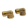 Various Models 2 x Brass Hose Fitting 90 Degree Elbow G1/2 Male x G1/2 Female