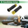 7/8" 22mm Motorcycle Hand Grips Cover Handlebar Grip Rubber Gold Tone 1 Pair